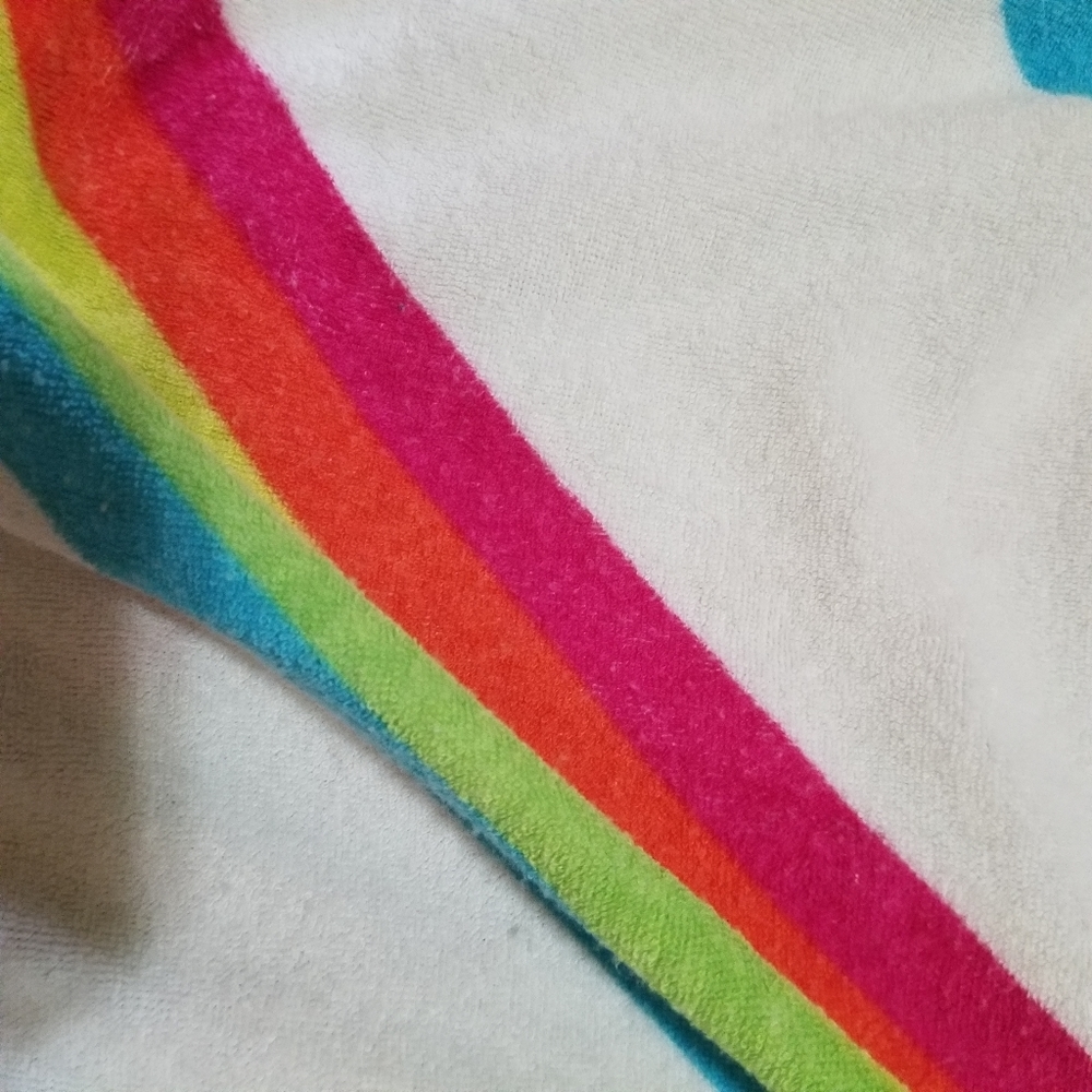 OP Terry Cloth Strapless Halter Tank Top Vtg Rainbow Sm - Picture 8 of 10